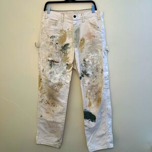 DICKIES x Sherwin Williams VTG Carpenter Paint Trashed Painted Jeans- 34x30”